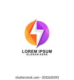 Circle colorful logo design template