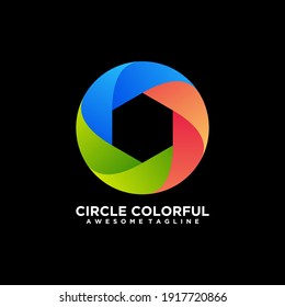 Circle bunter Logo Design, Vektorgrafik modern