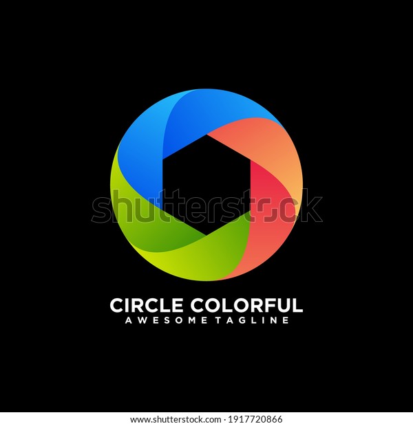 Circle Colorful Logo Design Vector Modern Stock Vector (Royalty Free ...