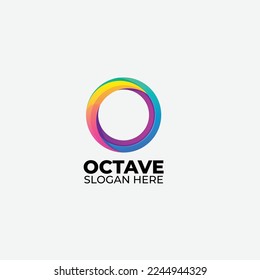 circle colorful logo gradient template