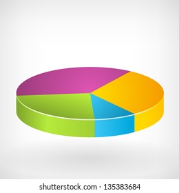 Circle colorful shiny vector graph icon