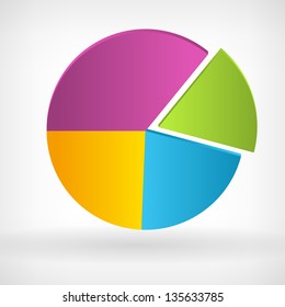 Circle colorful shiny vector graph info-graphic icon