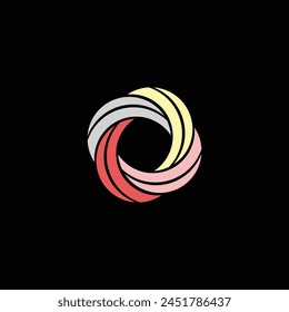 Circle colorful unique vector logo template design 
