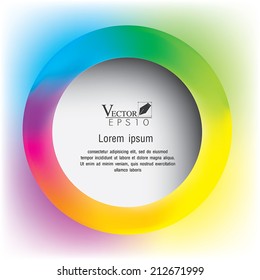 circle colorful Vector illustration. can be used for workflow layout, diagram, number options, web design, infographics, business brochure.