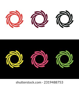 Circle colorful vector logo design 