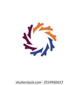 Círculo colorido vetor logotipo design 