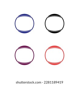 Création d'un modèle de logo vectoriel coloré en cercle 