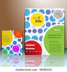 Circle Colorful Vector Web Site Template