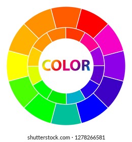 circle with colors, isolate on a white background, colors for artists