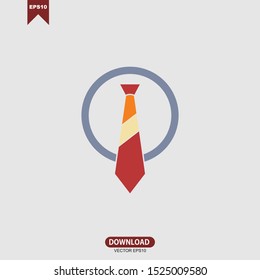 Circle Combine Tie like power Icon Logo Vector Design Element