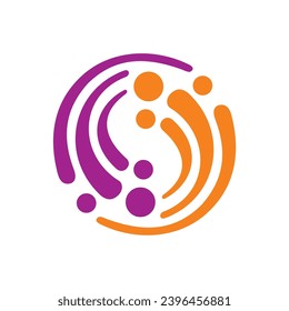 circle communication technology icon logo