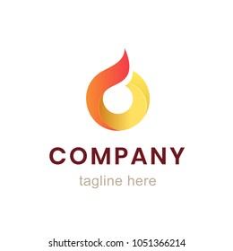 Circle company logo design. Element for business identity and branding. Graphic corporate sign isolated. Creative template vector illustration.