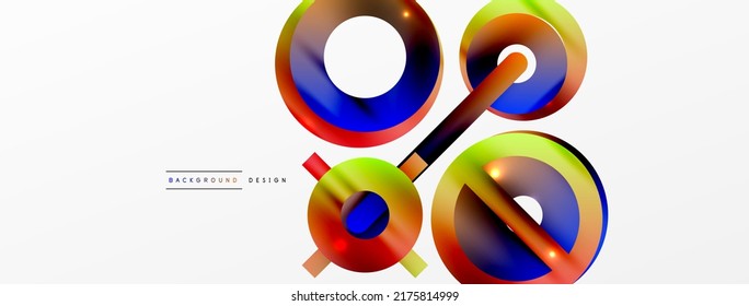 Circle composition abstract background. Trendy techno business template for wallpaper, banner, background or landing