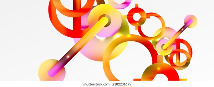 Composición de círculo fondo abstracto. Plantilla de negocios de moda para tecno para papel de pared, banner, fondo o aterrizaje