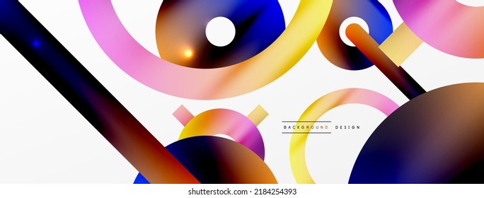 Circle composition abstract background. Trendy techno business template for wallpaper, banner, background or landing
