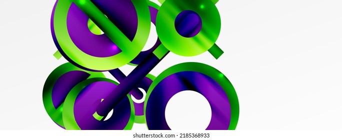 Circle composition abstract background. Trendy techno business template for wallpaper, banner, background or landing