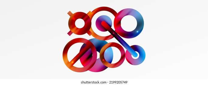 Circle composition abstract background. Trendy techno business template for wallpaper, banner, background or landing