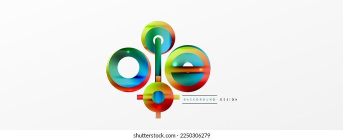 Circle composition abstract background. Trendy techno business template for wallpaper, banner, background or landing