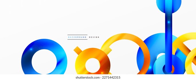 Circle composition abstract background. Trendy techno business template for wallpaper, banner, background or landing