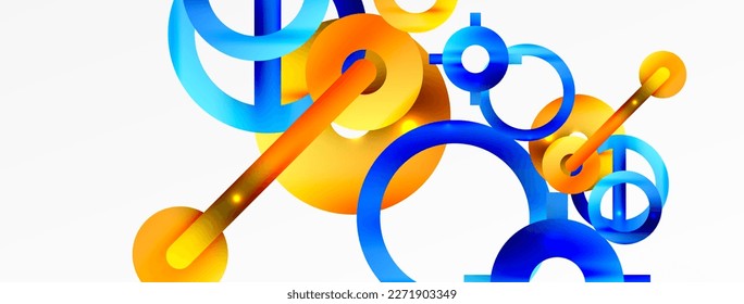 Circle composition abstract background. Trendy techno business template for wallpaper, banner, background or landing