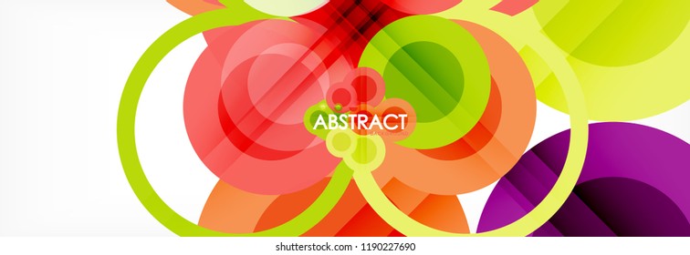 Circle composition abstract background, vector