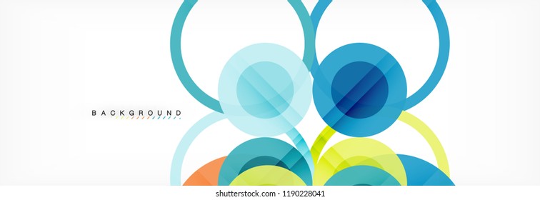 Circle composition abstract background, vector