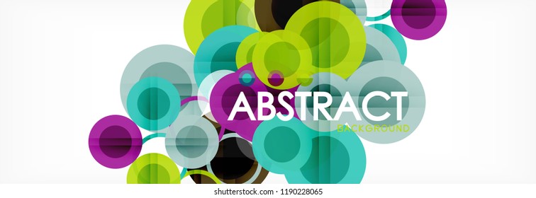 Circle composition abstract background, vector