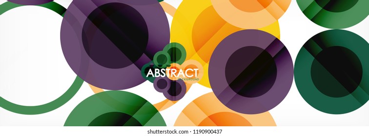 Circle composition abstract background, vector