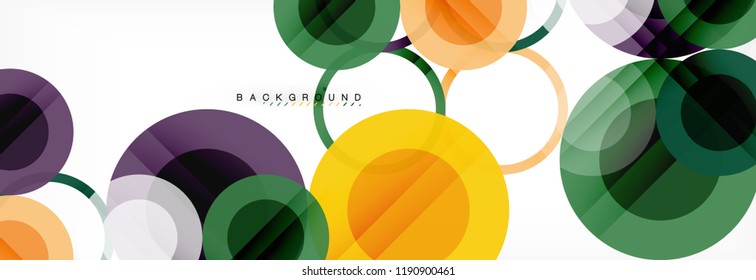 Circle composition abstract background, vector