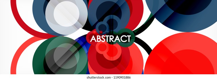 Circle composition abstract background, vector