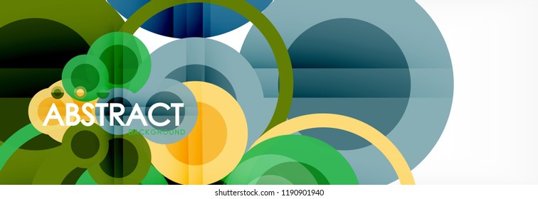 Circle composition abstract background, vector