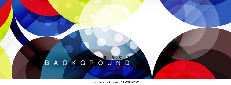 Circle composition abstract background, vector