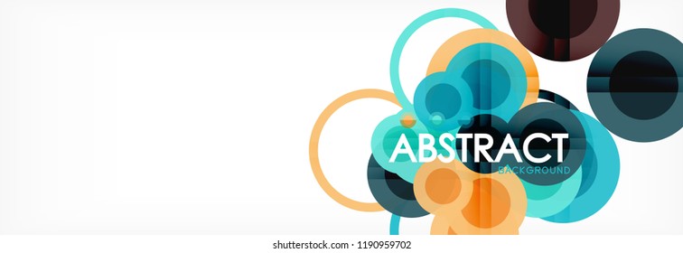 Circle composition abstract background, vector
