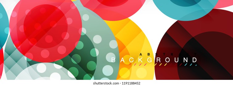 Circle composition abstract background, vector