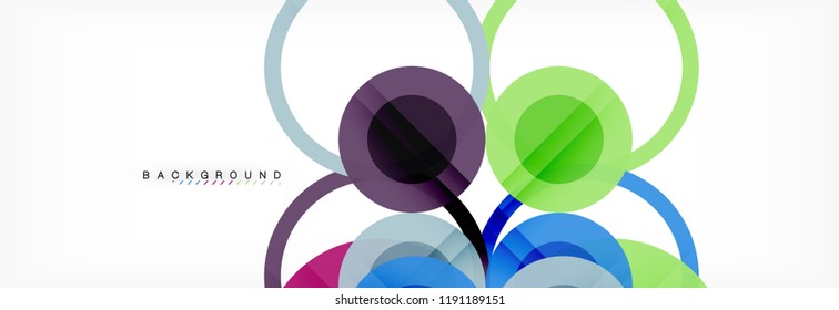 Circle composition abstract background, vector
