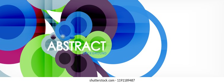 Circle composition abstract background, vector