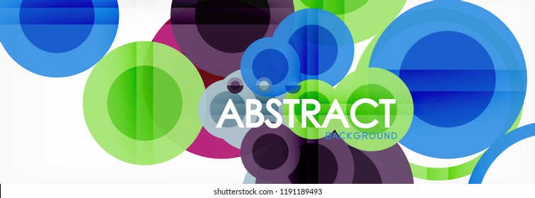 Circle composition abstract background, vector