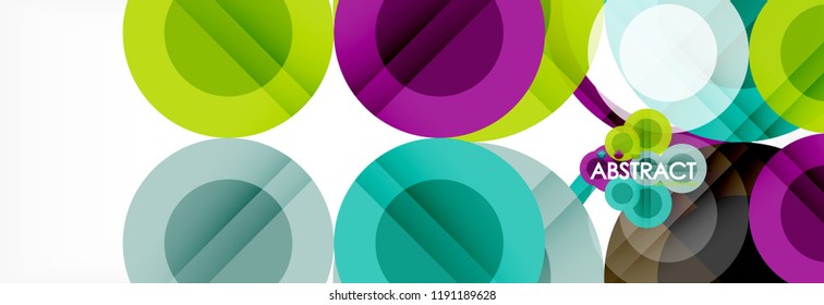 Circle composition abstract background, vector