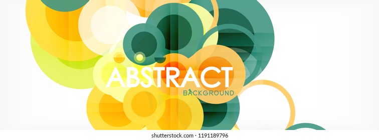 Circle composition abstract background, vector