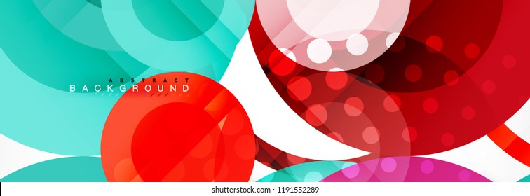 Circle composition abstract background, vector