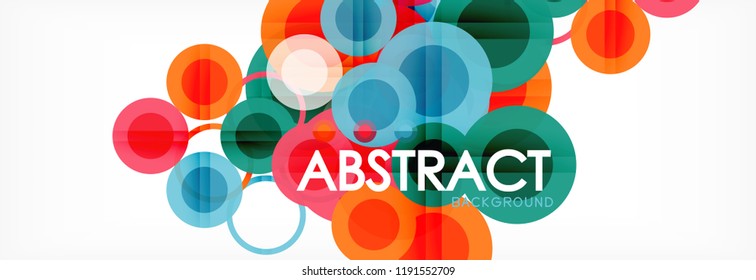 Circle composition abstract background, vector