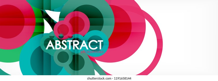 Circle composition abstract background, vector