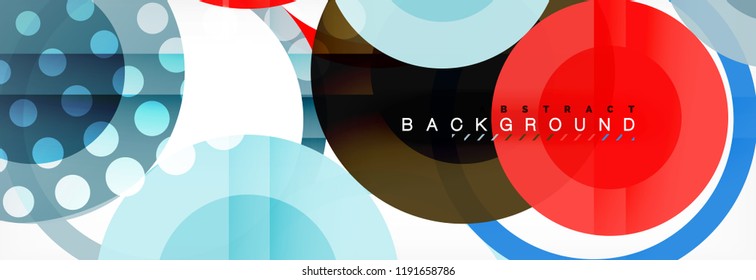Circle composition abstract background, vector