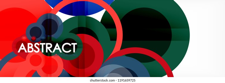 Circle composition abstract background, vector