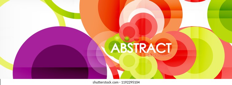 Circle composition abstract background, vector