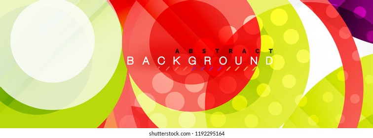 Circle composition abstract background, vector