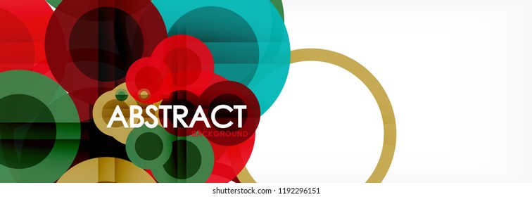 Circle composition abstract background, vector