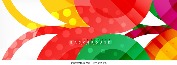 Circle composition abstract background, vector