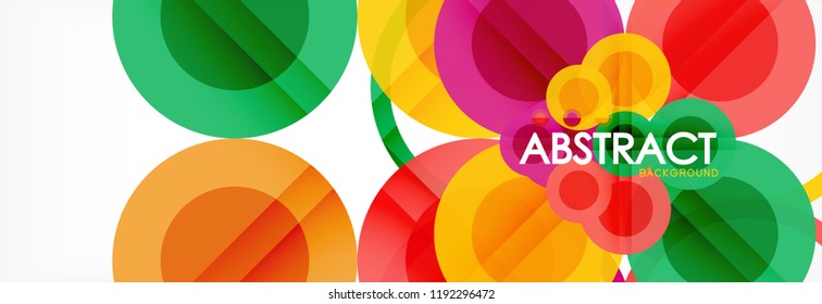 Circle composition abstract background, vector
