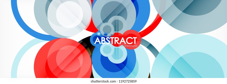 Circle composition abstract background, vector